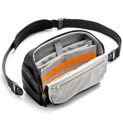 Image of Inateck Large Waist Pack, Portable Crossbody Bag, Black, Casual