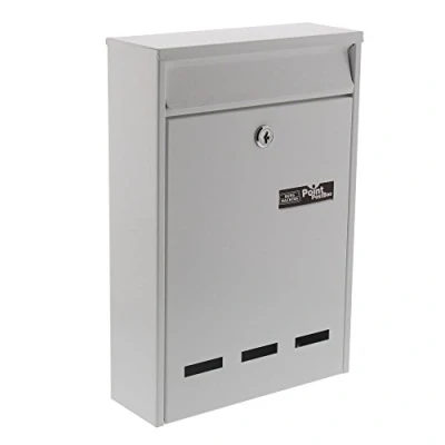Image of BURG WÄCHTER, Group Mailbox, Slot Size A5, Galvanised Steel, Pocket 5871 W, White
