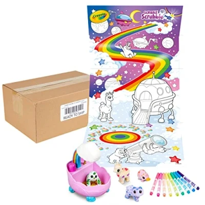 Image of Crayola Scribble Scrubbie Peculiar Pets Rainbow Tub Set, Gift for Kids, Ages 3, 4, 5, 6