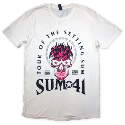 Image of Rock Off officially licensed products Sum 41 Tour 24 Pink Skull T Shirt XL
