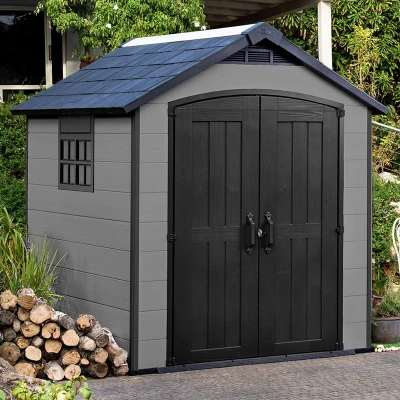Image of 7&#039; x Keter Premier Plastic Garden Shed (2.29m 2.23m)