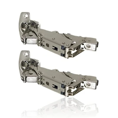 Image of SPARES2GO Wide Angle Hinge Kitchen Cabinet with Zero Protrusion Compatible Hettich Nickel (Sensys 165) 9099750 (2 Pack)