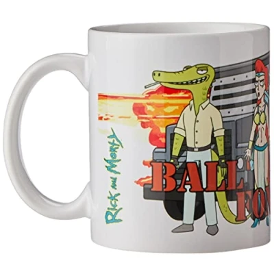 Image of Pyramid MG24864 Rick and Morty Ball Fondlers Coffee Mug, Porcelain, Multi Colour