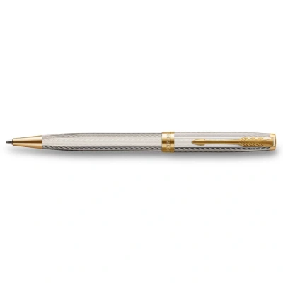 Image of Waterman Carène Black Sea Fountain Pen, High Gloss &amp; 23k Gold Clip, Fine Nib with Blue Ink Cartridge, Gift Box