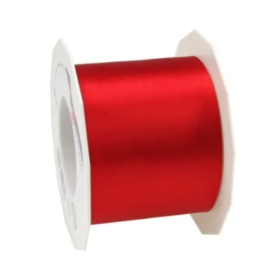 Image of C.E. Pattberg Präsent Adria Satin Ribbon Red 72 mm width, 25 m length