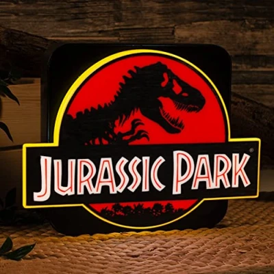 Image of Numskull Jurassic Park 3D Lamp Wall Light Ambient Lighting Gaming Accessory for Bedroom, Home, Study, Office, Work Official Merchandise