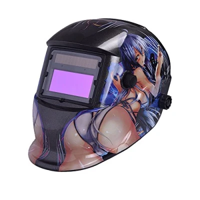 Image of Nuzamas Solar Powered Auto Darkening Welding Helmet Mask Weld Face protection for Arc Tig Mig Grinding Plasma Cutting with Adjustable Shade Range DIN4/9 13 UV/IV DIN16