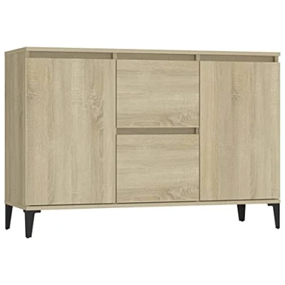 Image of vidaXL Sideboard Sonoma Oak 104x35x70 cm Engineered Wood, Medium