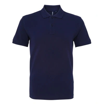 Image of Asquith &amp; Fox Men&#039;s Classic Fit Tipped Polo Shirt, Multicolour (Navy/White 000), XX Large (Size:2XL)