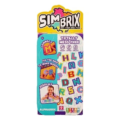 Image of Simbrix Alphabrix Pack with 350+ brix Creative Activity STEM Arts and Crafts Kids’ Toys for Girls &amp; Boys Ages 5 up