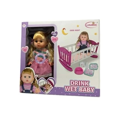 Image of PEBBLE HUG Drink Wet Baby Doll With Sound, Enhance Imaginative Play, Promotes Creative Role Playing, Realistic Design, Educational, Developmental Skills