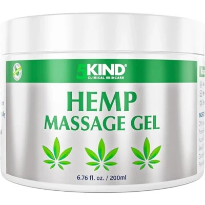 Image of 5kind Hemp Active Gel 200ml High Strength Formula Natural Massage for Back, Muscles, Feet, Knees, Neck &amp; Shoulders Muscle Rub Rich in Extracts