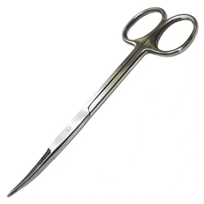 Image of SANDBROS Sharp Nail Scissors, Cuticle Eyebrow Grooming Cutters, Beard Trimming Hair Cutting Scissors Professional for Women or Men (Iris Curved 4.5&quot;)
