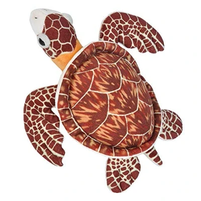 Image of Wild Republic Hawksbill Sea Turtle Plush Soft Toy, Cuddlekins Cuddly Toys, Gifts for Kids 20 cm , Brown