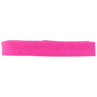 Image of Inastri Cotton Bias Binding 14/4/4mm Colour Shocking Pink 66 3m, 100%, 13 x 11 2 cm