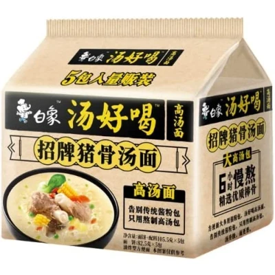 Image of Infinitely Great Home Decor Center 5PCS/Pack Baixiang Chinese Food Snack Instant Noodles 白象(猪骨汤面)