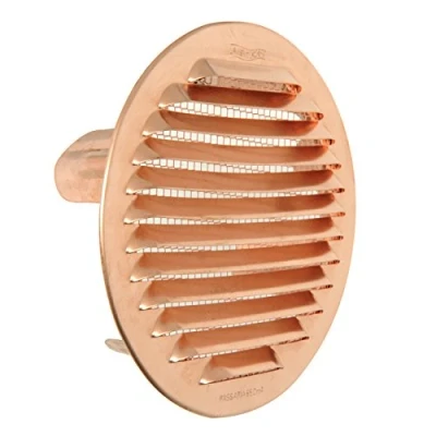 Image of The gtsr125r y Ventilation Grill Round Recessed, Copper, 150 mm