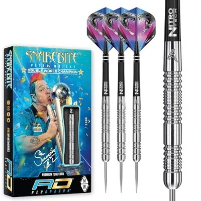 Image of Peter Wright Snakebite Euro 11: 24g Tungsten Darts Set with Flights and Stems