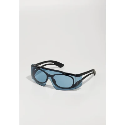 Image of Sunglasses Alexander mcqueen Am0489s col. 002 Unisex Maschera Nero