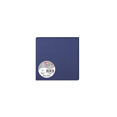 Image of Clairefontaine Ref 1868C Pollen Card ( Pack of 25 Sheets) 135 x 135mm Sized, Acid Free, Inkjet &amp; Laser Compatible, Easy to Write On, 210gsm Night Blue