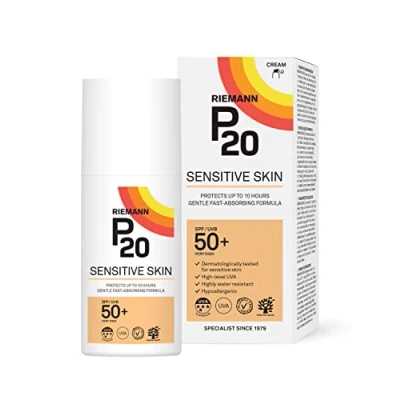 Image of RIEMANN P20 SPF50 Sensitive Sun Cream 100 ml, White