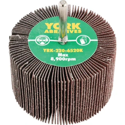 Image of York 80 X 50MM Flap Wheels Aluminium Oxide 6.0MM Shaft P80