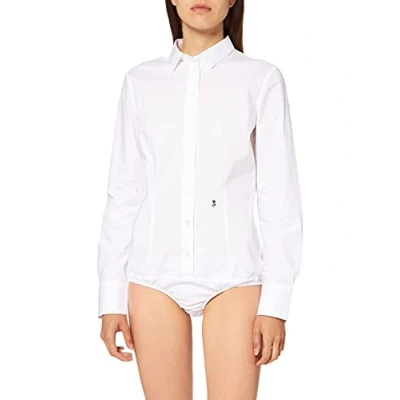 Image of Seidensticker women&#039;s blouse shirt body non iron slim fit long sleeve plain stretch