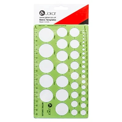 Image of Jakar Metric Templates Circles: 2 30mm. 217x127mm (4675)