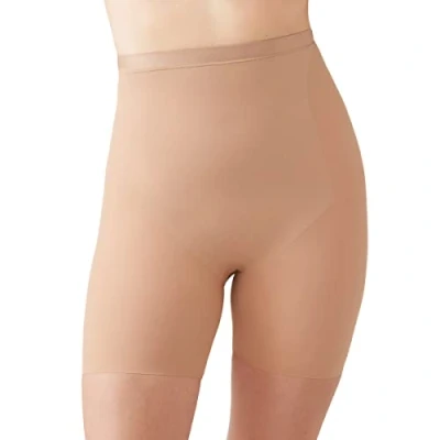 Image of Wacoal Women&#039;s Straight Shape Revelation Hi Waist Thigh Shaper Shapewear, Praline, S