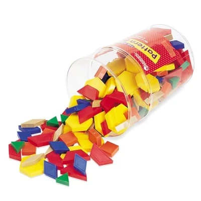 Image of Learning Resources Plastic Pattern Blocks, 1 cm Set of 250