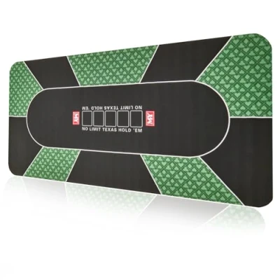 Image of M.Y Professional Poker Mat 180cm x 90cm Extra Large 10 Player Texas Hold&#039;em Table Top Layout Includes Portable Carry Bag