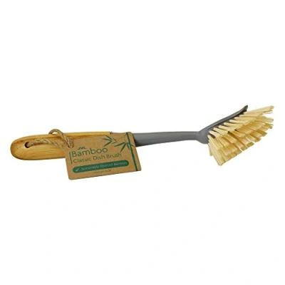 Image of JVL Bamboo Classic Washing Up Dish Brush, Natural,