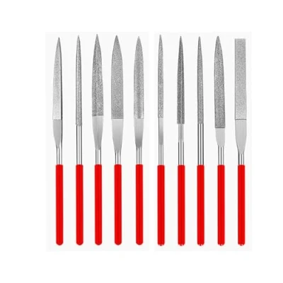 Image of 10 Pcs Diamond Needle File Set Mini Modeling Files, Precision Metal Set,