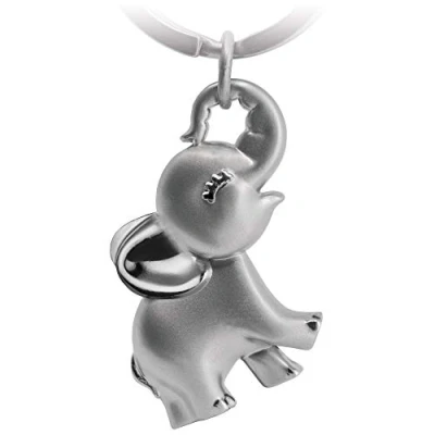 Image of FABACH Elephant Keyring Jumbo Cute Lucky Charm for Women Pendant Best Friend Gift Lovers, silver, standard size, Classic