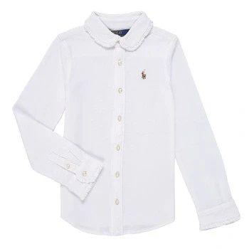 Image of Polo Ralph Lauren Oxford Button Front Shirt Buttondown blouse for kids, Size: 4 5y, White