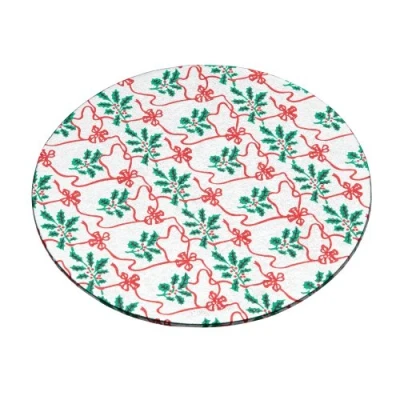 Image of KitchenCraft Cake Boards, Christmas Design, 20cm 8 inch