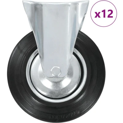Image of vidaXL 12 pcs Fixed Casters 200 mm