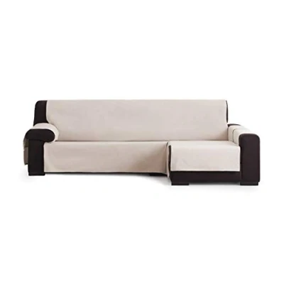 Image of Eysa Waterproof and Breathable Sofa Cover, 90% cotton 10% polyester, Grey, 290 cm
