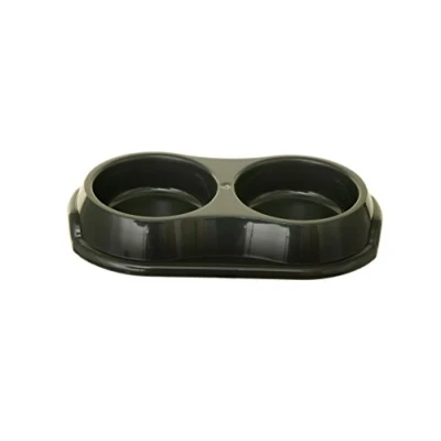 Image of Whitefurze Medium Double Plastic Dog Cat Rabbit Animal Pet Strong Food/Watter Bowl