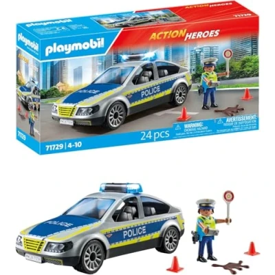 Image of Playmobil Action Heroes Police Patrol Car Toy Toys for Children aged 4+ 71729