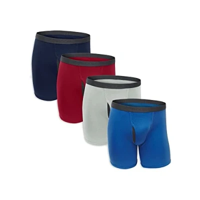 Image of Fruit of the Loom Men&#039;s Premium COOLZONE Boxer Briefs, Assorted (4 Pack), Large