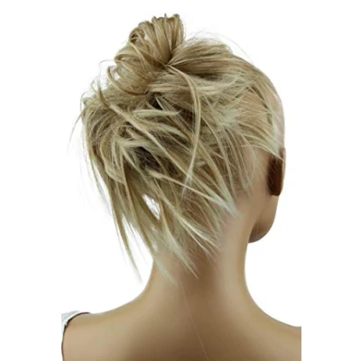 Image of CAISHA XXL Jumbo Hairpiece Scrunchy Updo Bridal Hairstyle Messy Hair Tie Blonde Mix G13F