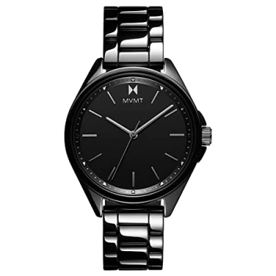 Image of MVMT Analogue Quartz Watch for Women with Black Ceramic Bracelet 28000250 D