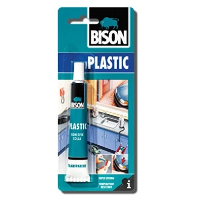Image of 1 x 6305315 Bison Rigid Hard Plastics Repair Adhesive Glue 25ml Extra Strong and Waterproof