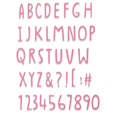 Image of Sizzix Thinlits Die Hand Drawn Alphabet by Jenna Rushforth, 665182, Multicolor, One Size