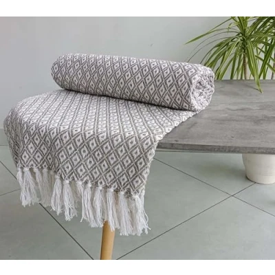 Image of Rapport Home Eden 100% Recycled Cotton Throw 127 x 152cm Natural