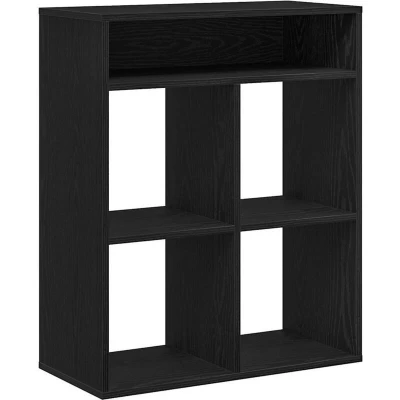 Image of vidaXL Book Cabinet/Bookshelf Black 66x31x80 cm Engineered Wood Freestanding Display Shelf Organizer for Home/Office Decor