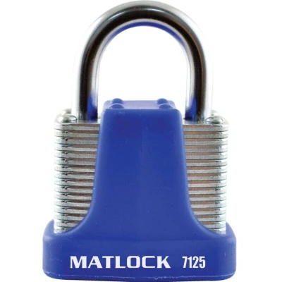 Image of Matlock Strong Blue Steel Key Padlock 40mm