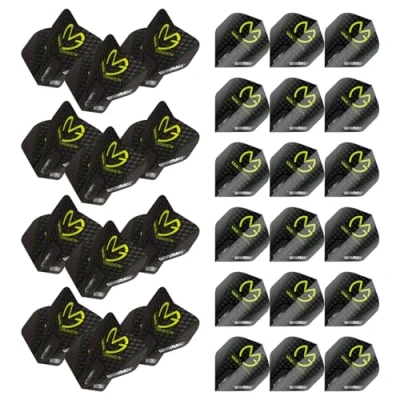 Image of WINMAU MvG Michael Van Gerwen Prism Delta Black dart flights 10 sets per pack (30 in total)