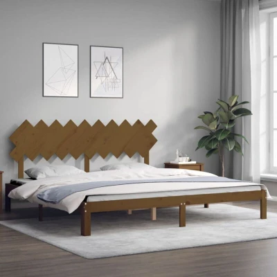 Image of vidaXL Bed Frame without Mattress Honey Brown 200x200 cm Solid Wood Pine